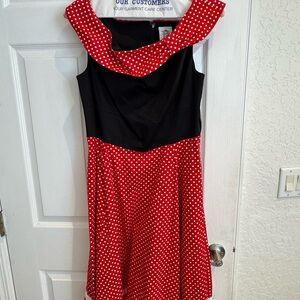 Disney Black and Red Polka Dot Dress